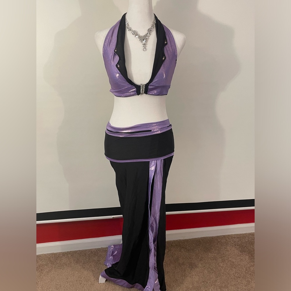 Two piece prom dress gown.